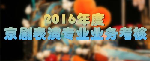 wwww.操逼国家京剧院2016年度京剧表演专业业务考...